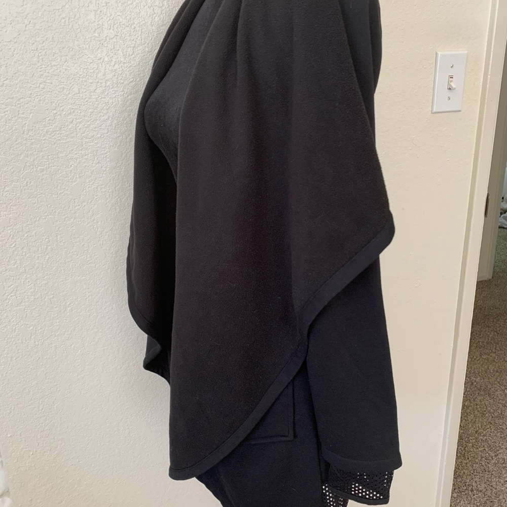 Fabletics Eugenia coat women’s XS Black Open Front Cardigan capsule - Picture 7 of 10